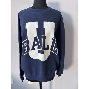 Vintage‎ Russell Athletic Ball U State University Crewneck Sweatshirt Mens Large